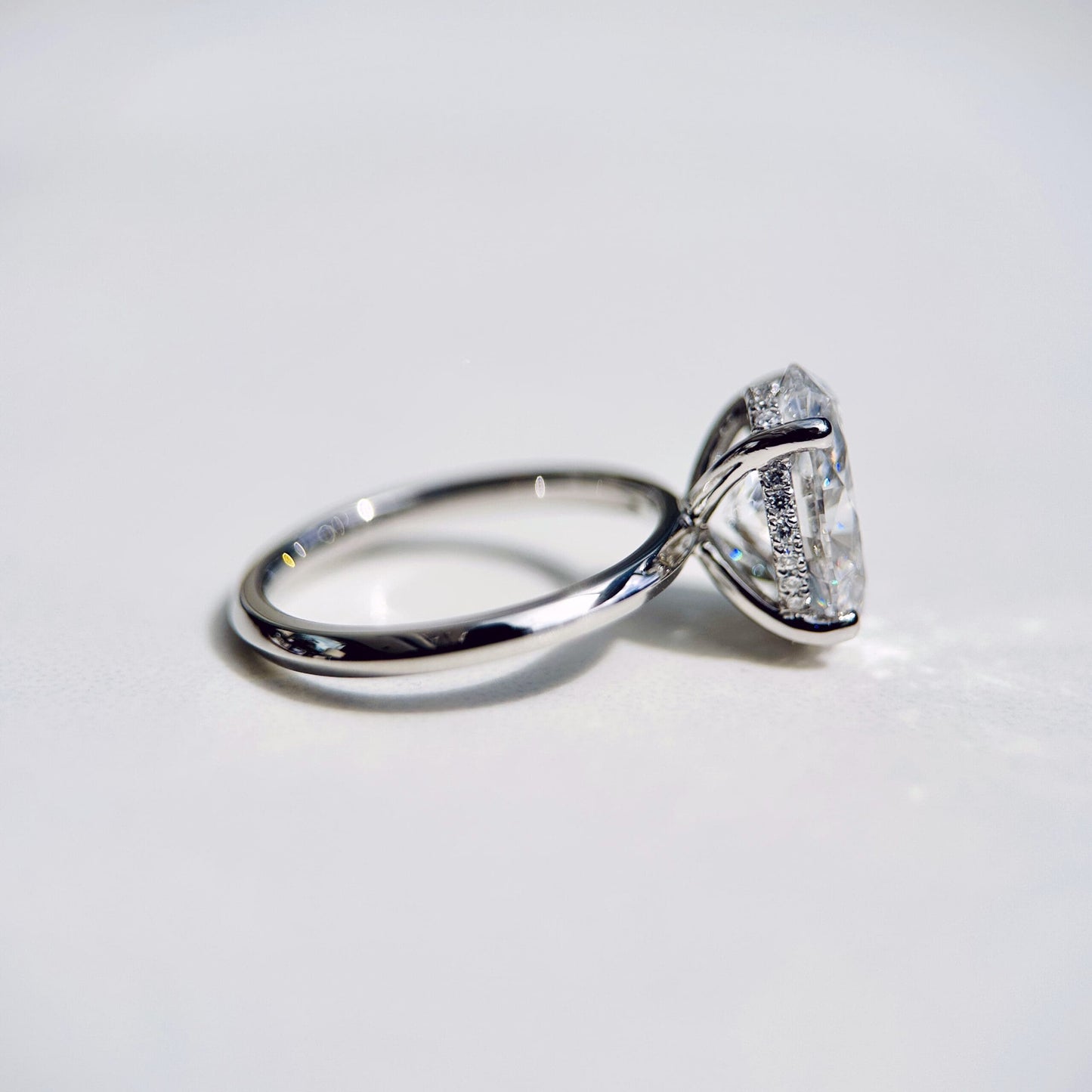 Classic Oval Cut Hidden Halo - 3ct+ (11.5mm+, D/E & VVS)