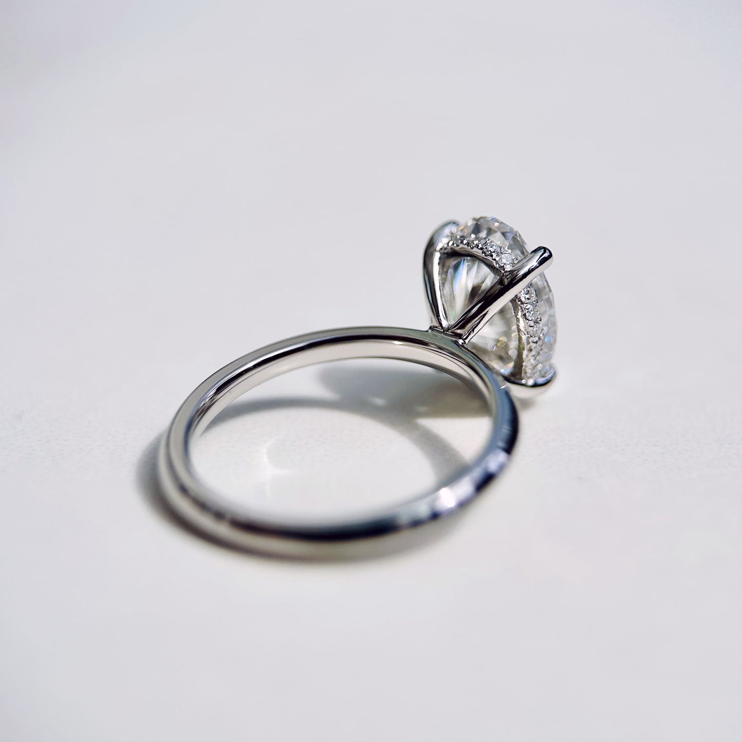 Classic Oval Cut Hidden Halo - 3ct+ (11.5mm+, D/E & VVS)