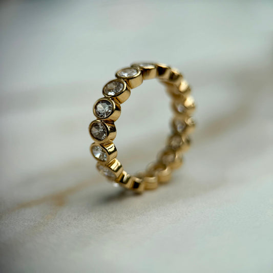 Oval bezel set full band - 1.60ct+