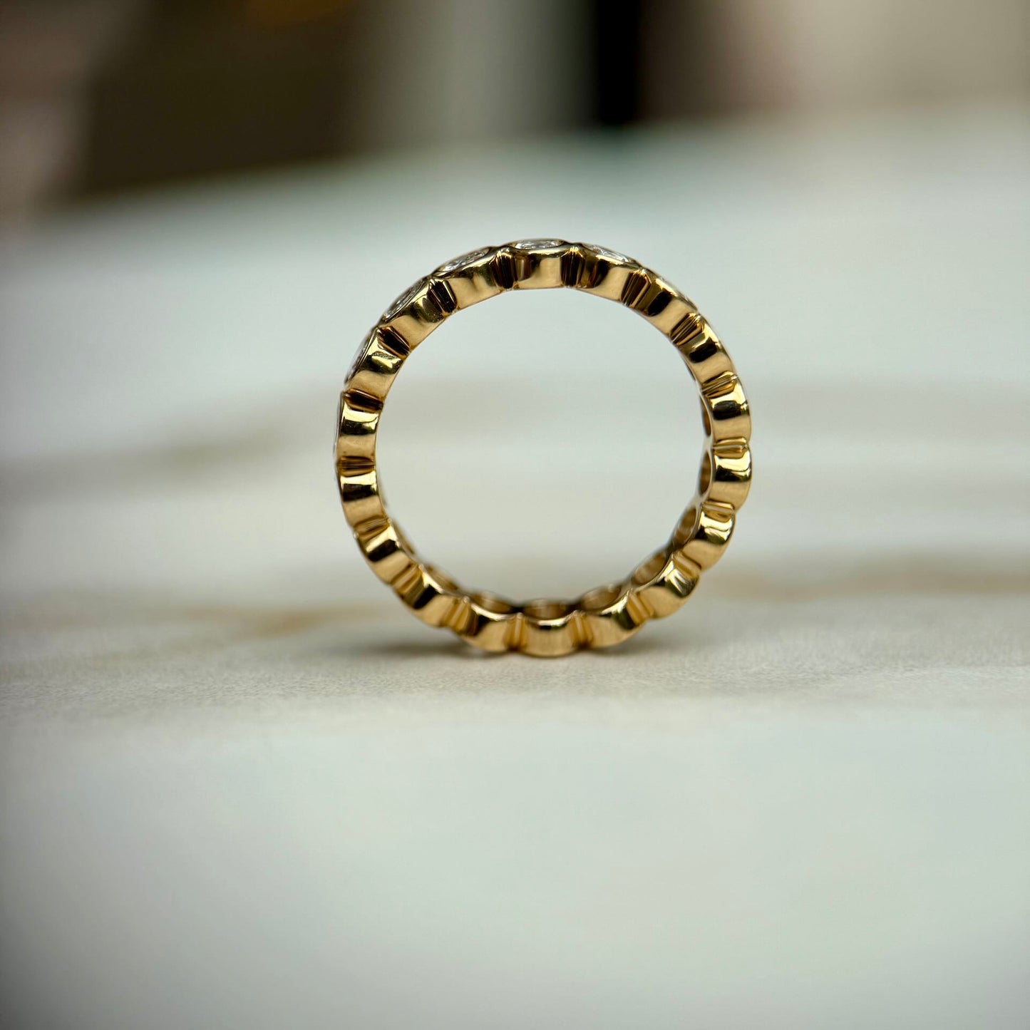 Oval bezel set full band - 1.60ct+