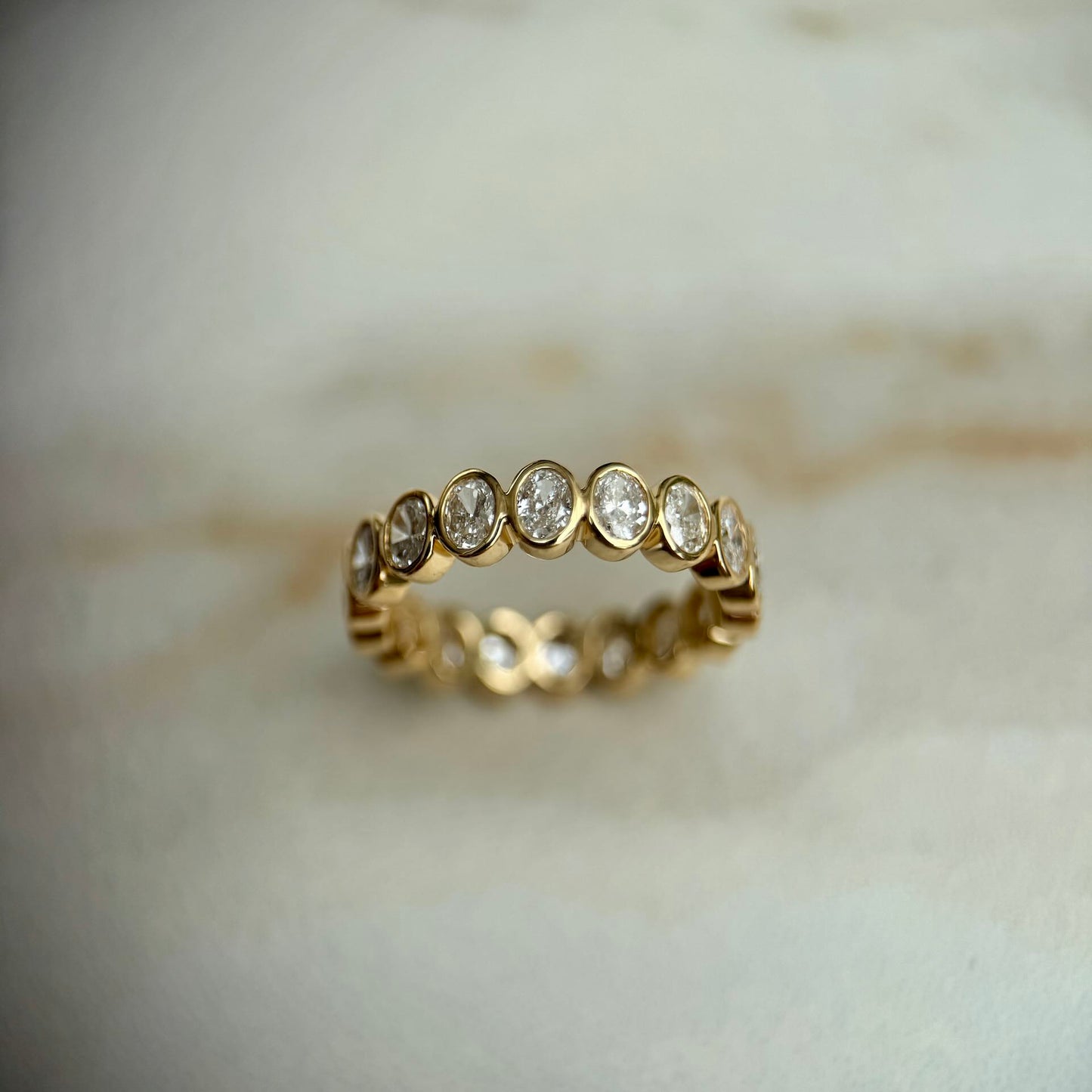 Oval bezel set full band - 1.60ct+