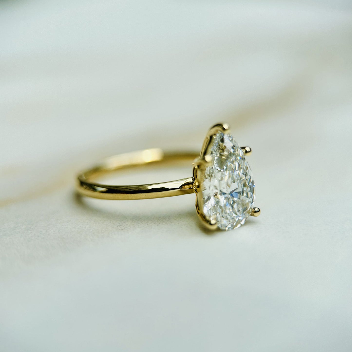 Classic Pear Cut Solitaire - 1.50ct+ (D/E & VVS)