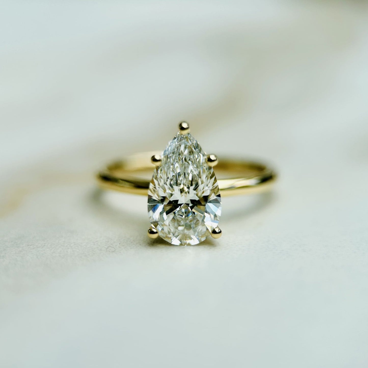 Classic Pear Cut Solitaire - 1.50ct+ (D/E & VVS)