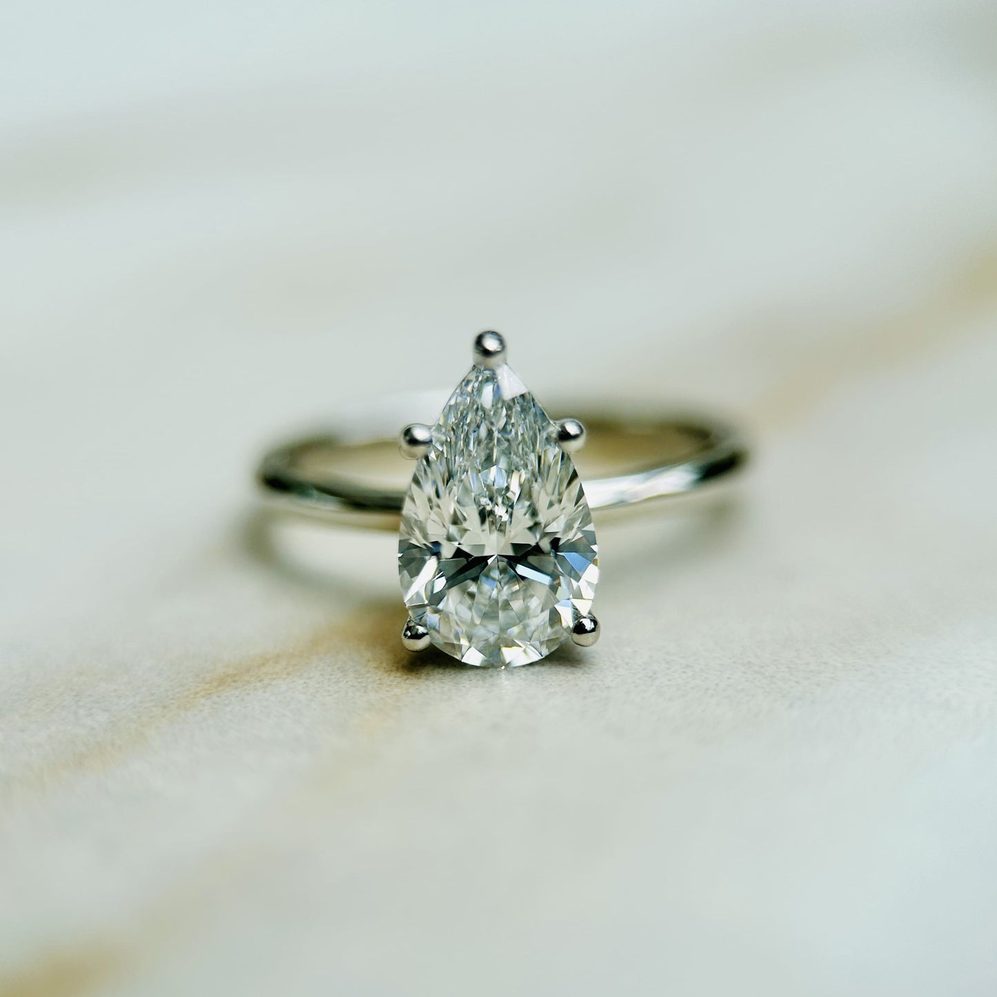 Classic Pear Cut Solitaire - 1.50ct+ (D/E & VVS)