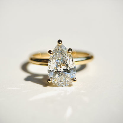 Classic Pear Cut Solitaire - 2ct+ (D/E & VVS)