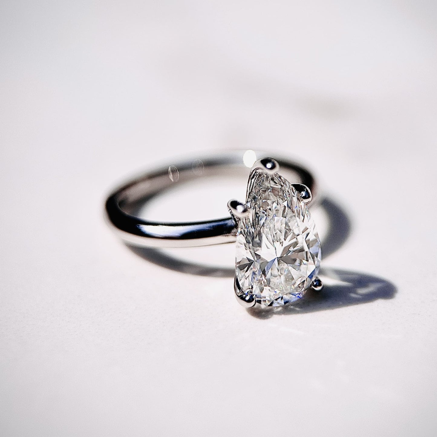 Classic Pear Cut Solitaire - 2ct+ (D/E & VVS)