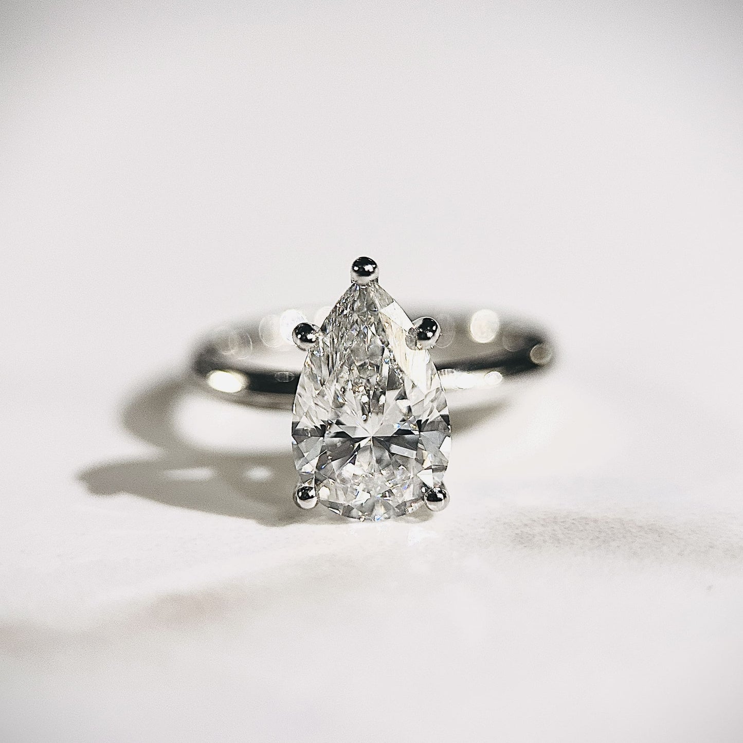 Classic Pear Cut Solitaire - 2ct+ (D/E & VVS)