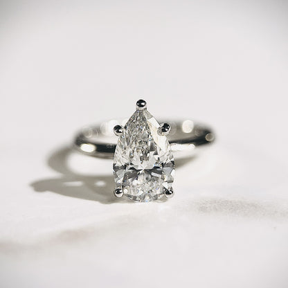 Classic Pear Cut Solitaire - 2ct+ (D/E & VVS)