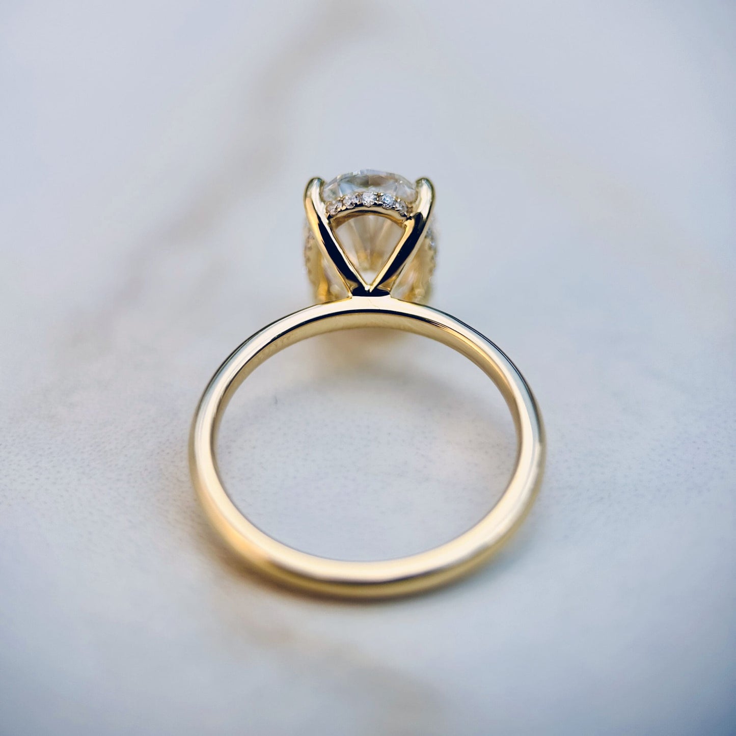 Classic Oval Cut Hidden Halo - 3ct+ (11.5mm+, D/E & VVS)