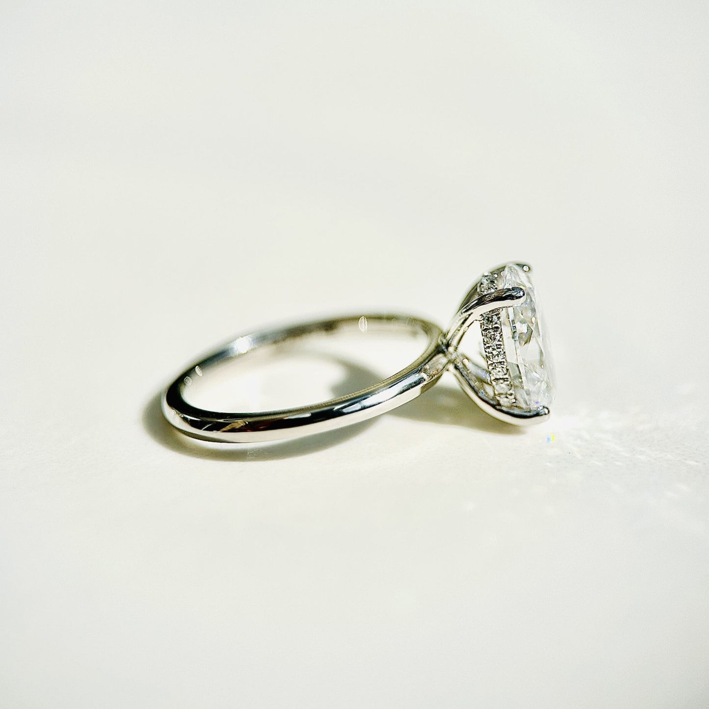 Classic Oval Cut Hidden Halo - 2ct+ (10mm+, D/E & VVS)