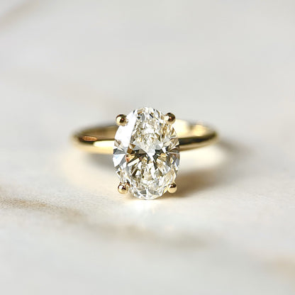 Classic Oval Cut Solitaire - 2ct+ (10mm+, D/E & VVS)