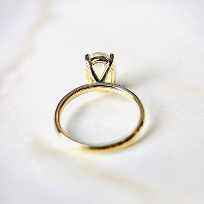 Classic Oval Cut Solitaire - 2ct+ (10mm+, D/E & VVS)