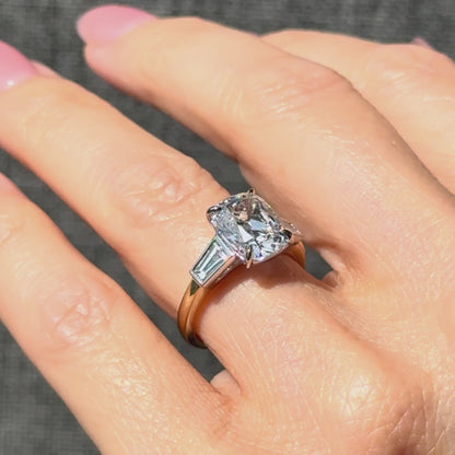 Classic Antique Cushion and Tapering Baguettes - 3ct+ (D/E & VVS)