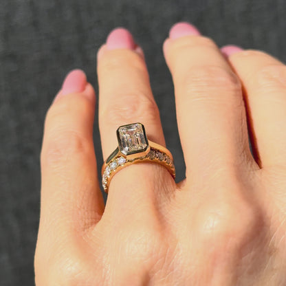 Bezel Set Classic Emerald Cut Solitaire - 2ct+ (D/E & VVS)