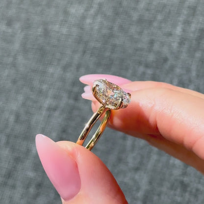 Classic Oval Cut Hidden Halo - 3ct+ (11.5mm+, E/VS1+)