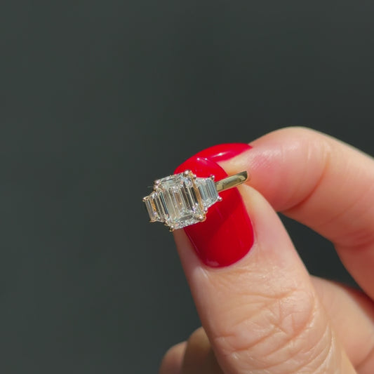 Classic Emerald and Trapezoids - 1.80ct+ (8.3mm+, D/E & VVS)