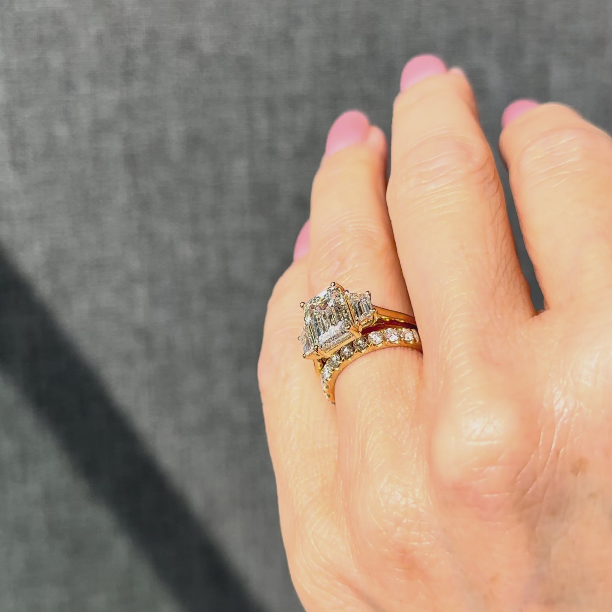 London Diamonds Classic Emerald and Trapezoids - 3ct+ (9.5mm+, D/E & VVS)