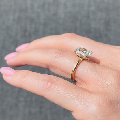 Classic Oval Cut Hidden Halo - 3ct+ (11.5mm+, E/VS1+)