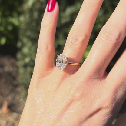 Classic Oval Cut Solitaire - 4ct+ (13mm+, D/E & VVS)