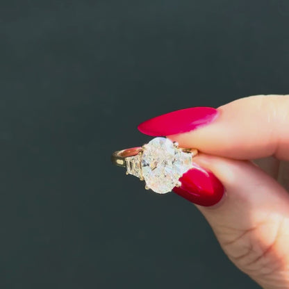 Classic Oval and Trapezoids - 3ct+ (11.5mm+, D/E & VVS)