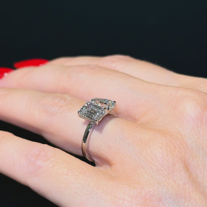 Emerald and Pear Moi et Toi - 2.5ct+ (D/E & VVS)