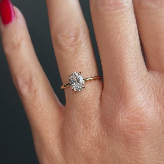 Classic Oval Cut Solitaire - 0.90ct+ (7.7mm+, D/E & VVS)