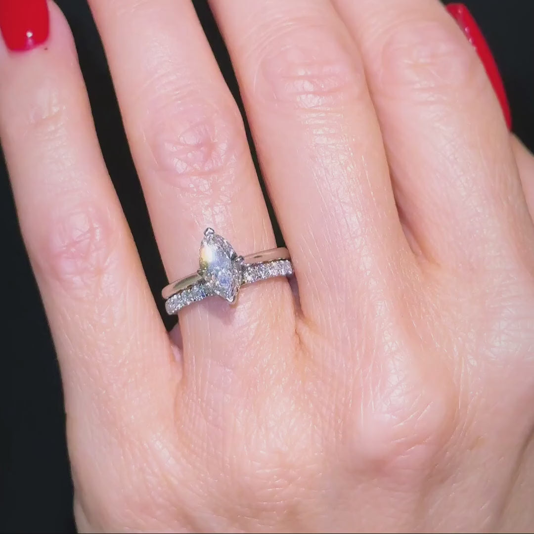 Classic Marquise Cut Solitaire 1ct+ (D/E VVS) – London Diamonds