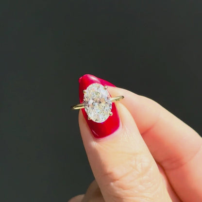 Classic Oval Cut Solitaire - 4ct+ (13mm+, D/E & VVS)
