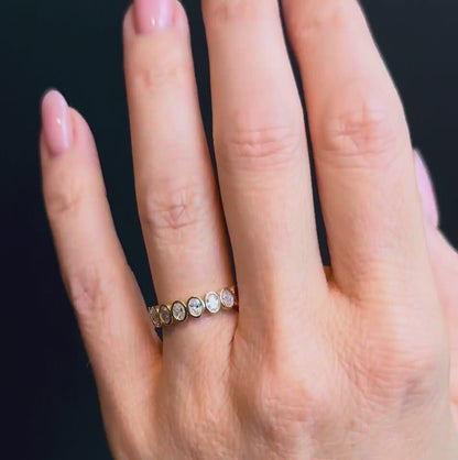 Oval bezel set full band - 1.60ct+