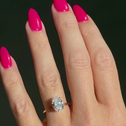 Classic Oval Cut Solitaire - 2ct+ (10mm+, D/E & VS1+)