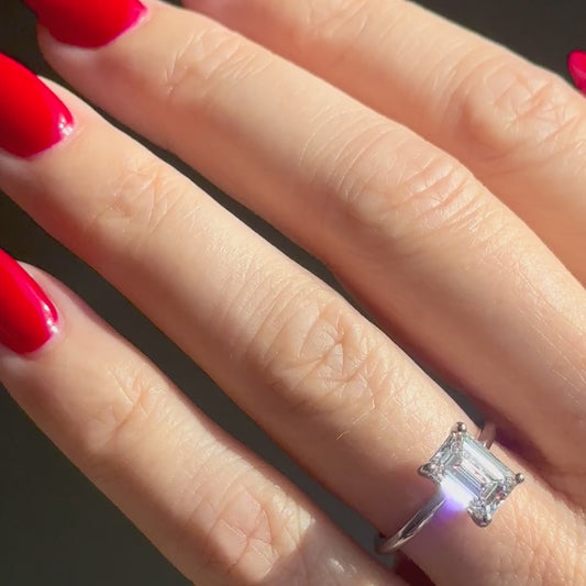 Classic Emerald Cut Hidden Halo - 2ct+ (D/E & VVS)