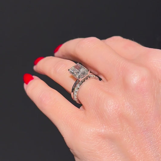 Classic Elongated Cushion Cut Solitaire - 3ct+ (10mm+, D/E & VVS)