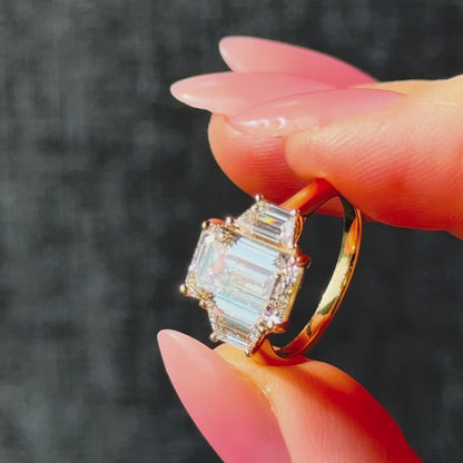 Classic Emerald and Trapezoids - 3ct+ (9.5mm+, D/E & VVS)