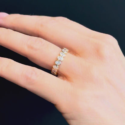 Oval bezel set full band - 1.60ct+