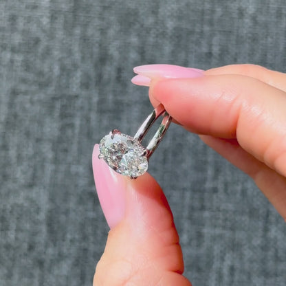 Classic Oval Cut Hidden Halo - 3ct+ (11.5mm+, E/VS1+)