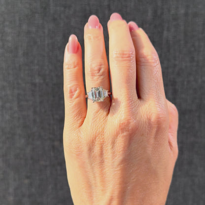 Classic Emerald and Trapezoids - 3ct+ (9.5mm+, D/E & VVS)