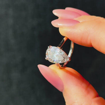 Classic Pear Cut Solitaire - 3ct+ (E/VS1+)
