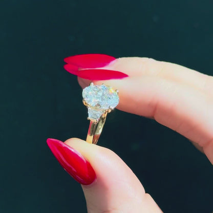 Classic Oval and Trapezoids - 3ct+ (11.5mm+, D/E & VVS)