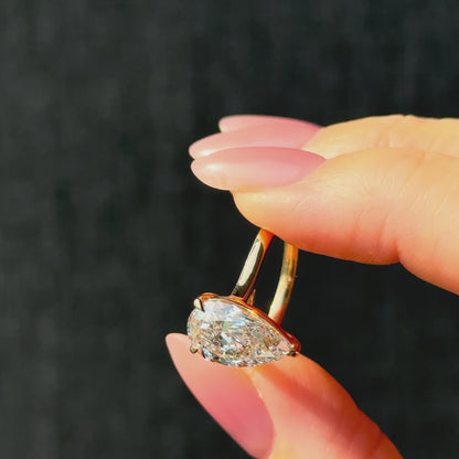 Classic Pear Cut Solitaire - 3ct+ (E/VS1+)