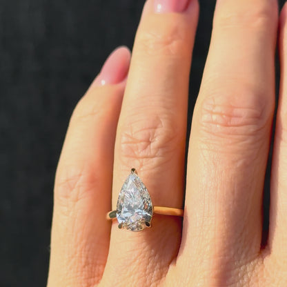 Classic Pear Cut Solitaire - 3ct+ (E/VS1+)