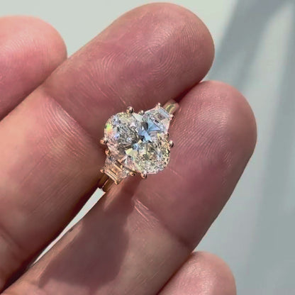 Classic Oval and Trapezoids - 3ct+ (11.5mm+, D/E & VVS)