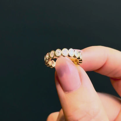 Oval bezel set full band - 1.60ct+