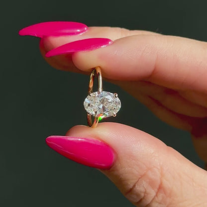 Classic Oval Cut Solitaire - 2ct+ (10mm+, D/E & VS1+)