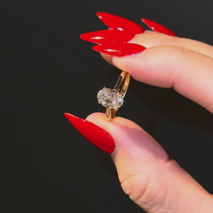 Cathedral Set Classic Oval Cut Solitaire - 1.20ct+ (8.5mm+, D/E & VVS)