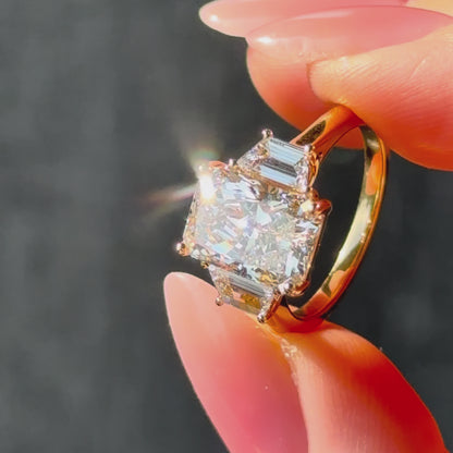 Classic Radiant and Trapezoids - 3ct+ (10mm+, D/E & VVS)