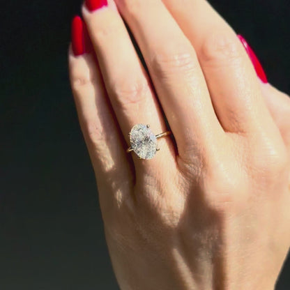 Classic Oval Cut Solitaire - 4ct+ (13mm+, D/E & VVS)