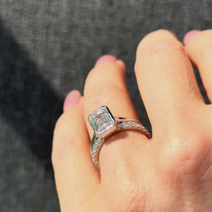 Bezel Set Classic Emerald Cut Solitaire - 2ct+ (D/E & VVS)