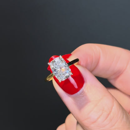 Classic Elongated Cushion Cut Hidden Halo - 3ct+ (10mm+, D/E & VVS)