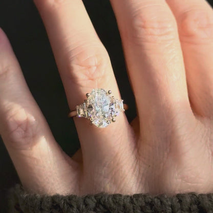 Classic Oval and Trapezoids - 3ct+ (11.5mm+, D/E & VVS)