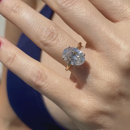 Classic Oval Cut Solitaire - 4ct+ (13mm+, D/E & VVS)